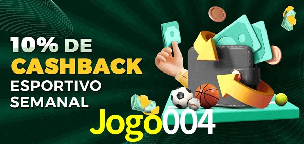 10% de bônus de cashback na Jogo004